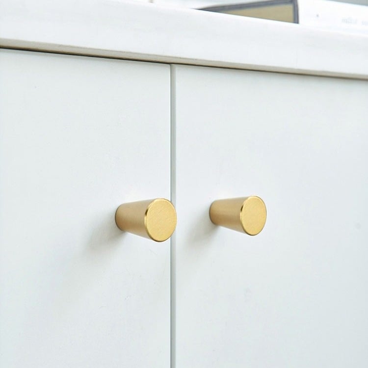 Λαβή ντουλάπας, κωνική με μία οπή, από κράμα χαλκού-αλουμινίου, οξειδωμένη επιφάνεια, μοντέρνο στιλ, μοντέλο 10, Golden