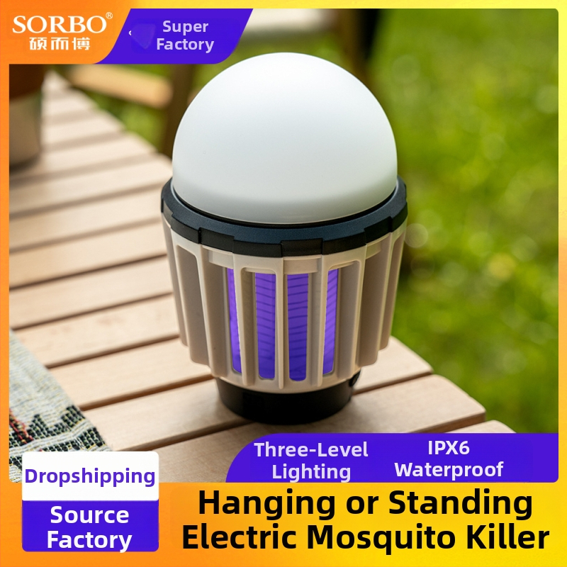 Lauko atspari moskitų naikinimo lemputė, nešiojama ir įkraunama, SB-6059, 3.7V, 1W, 6000–6500K