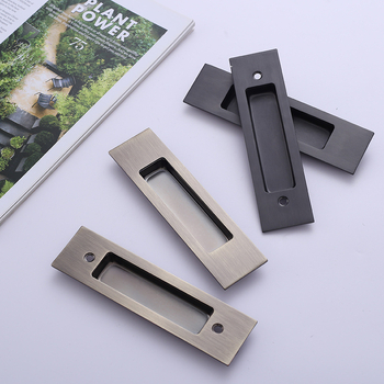 Λαβή πόρτας συρόμενης από ανοξείδωτο ατσάλι, φινίρισμα βουρτσισμένο, ενσωματωμένη εγκατάσταση, για εσωτερικές πόρτες και ντουλάπες