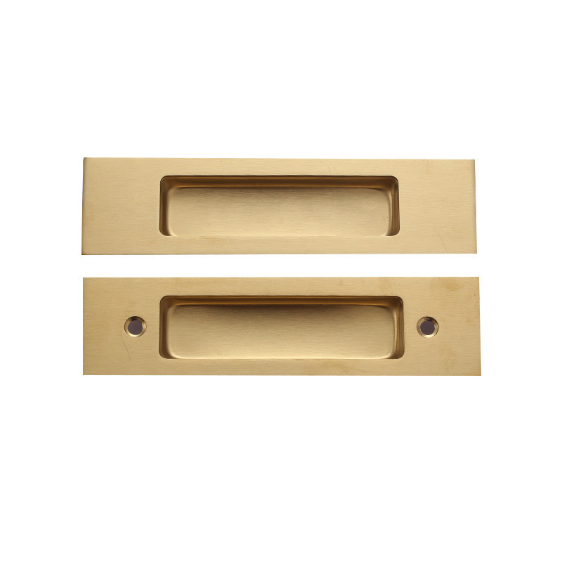 Λαβή πόρτας συρόμενης από ανοξείδωτο ατσάλι, φινίρισμα βουρτσισμένο, ενσωματωμένη εγκατάσταση, για εσωτερικές πόρτες και ντουλάπες