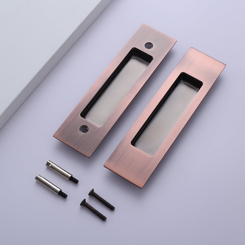 Λαβή πόρτας συρόμενης από ανοξείδωτο ατσάλι, φινίρισμα βουρτσισμένο, ενσωματωμένη εγκατάσταση, για εσωτερικές πόρτες και ντουλάπες