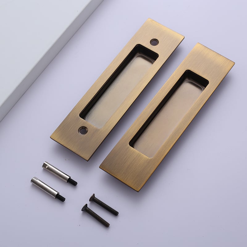 Λαβή πόρτας συρόμενης από ανοξείδωτο ατσάλι, φινίρισμα βουρτσισμένο, ενσωματωμένη εγκατάσταση, για εσωτερικές πόρτες και ντουλάπες