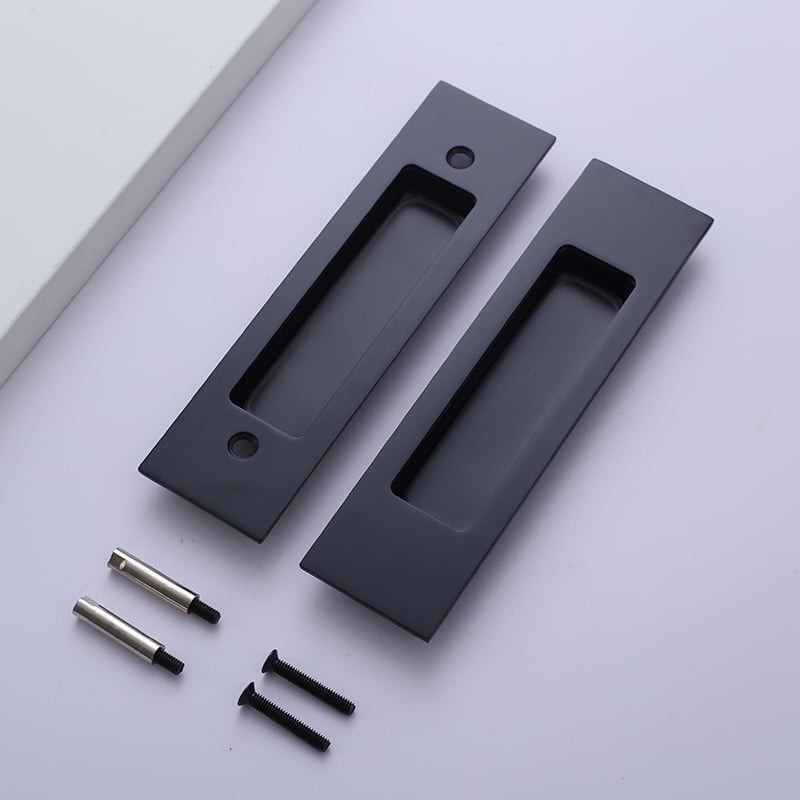 Λαβή πόρτας συρόμενης από ανοξείδωτο ατσάλι, φινίρισμα βουρτσισμένο, ενσωματωμένη εγκατάσταση, για εσωτερικές πόρτες και ντουλάπες