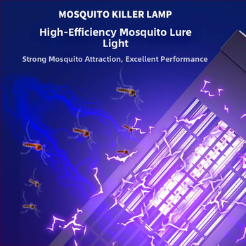 Kültéri szúnyogölő lámpa elektromos sokk módszerrel, vízálló, dugóval csatlakozik a hálózatra, UV fény csali, 50–100 m² lefedettség, 1500 mAh-nál nagyobb akkumulátor, akkumulátor élettartam 1–7 nap
