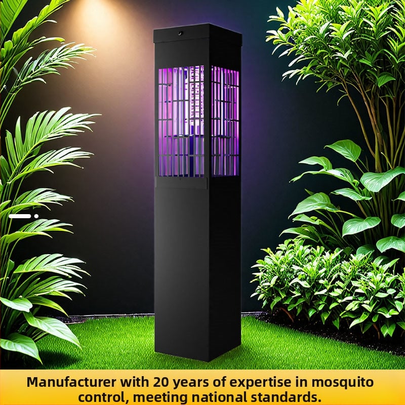 Kültéri szúnyogölő lámpa elektromos sokk módszerrel, vízálló, dugóval csatlakozik a hálózatra, UV fény csali, 50–100 m² lefedettség, 1500 mAh-nál nagyobb akkumulátor, akkumulátor élettartam 1–7 nap