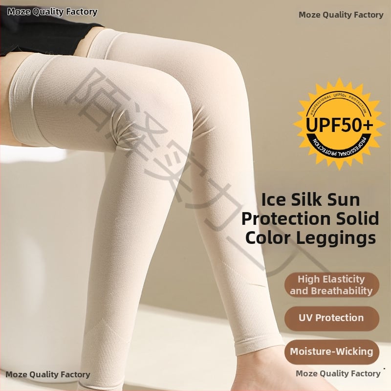 Manșete de protecție solară pentru picioare, pentru bărbați și femei, lungime medie, material Lycra cotton cu Spandex, cod D5scqtcr