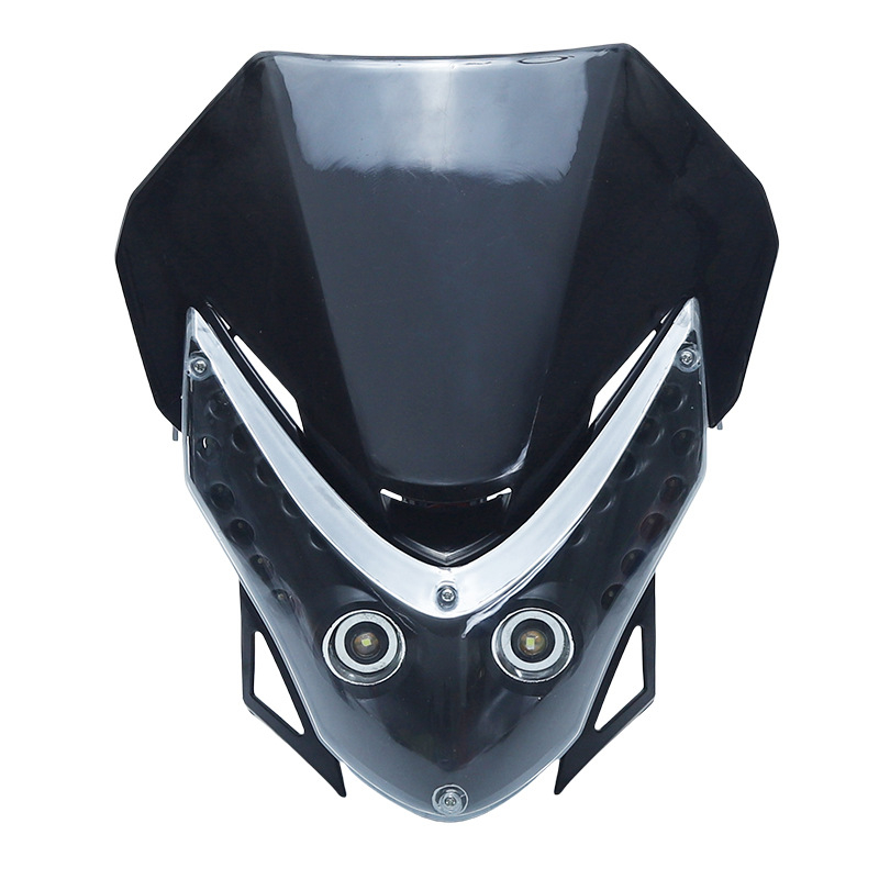 Grimace típusú LED elsőfényszóró motorkerékpárhoz, műanyag burkolat, 10W, 12V