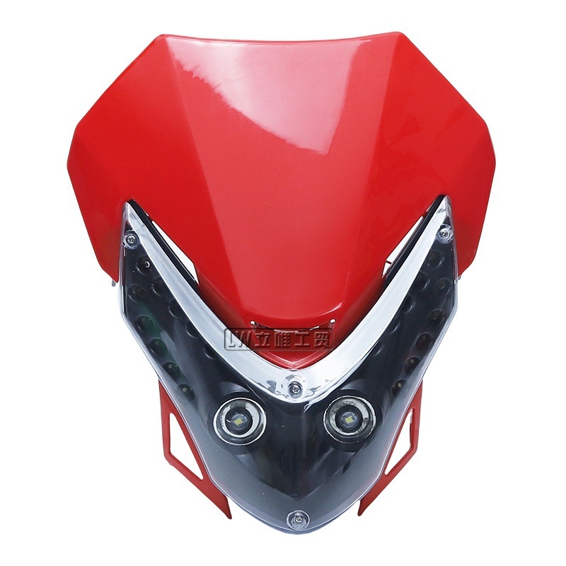 Grimace típusú LED elsőfényszóró motorkerékpárhoz, műanyag burkolat, 10W, 12V