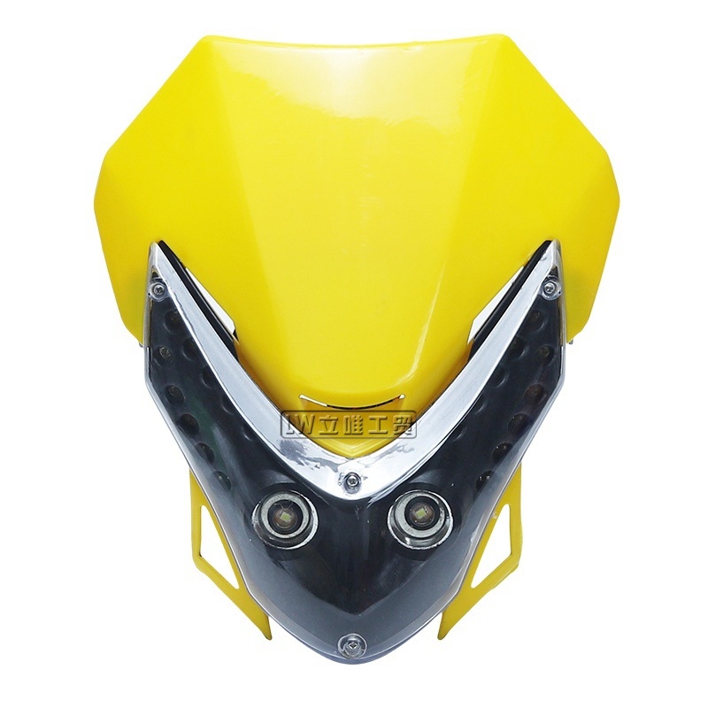 Grimace típusú LED elsőfényszóró motorkerékpárhoz, műanyag burkolat, 10W, 12V