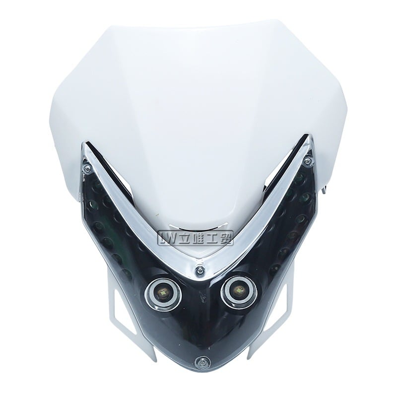 Grimace típusú LED elsőfényszóró motorkerékpárhoz, műanyag burkolat, 10W, 12V