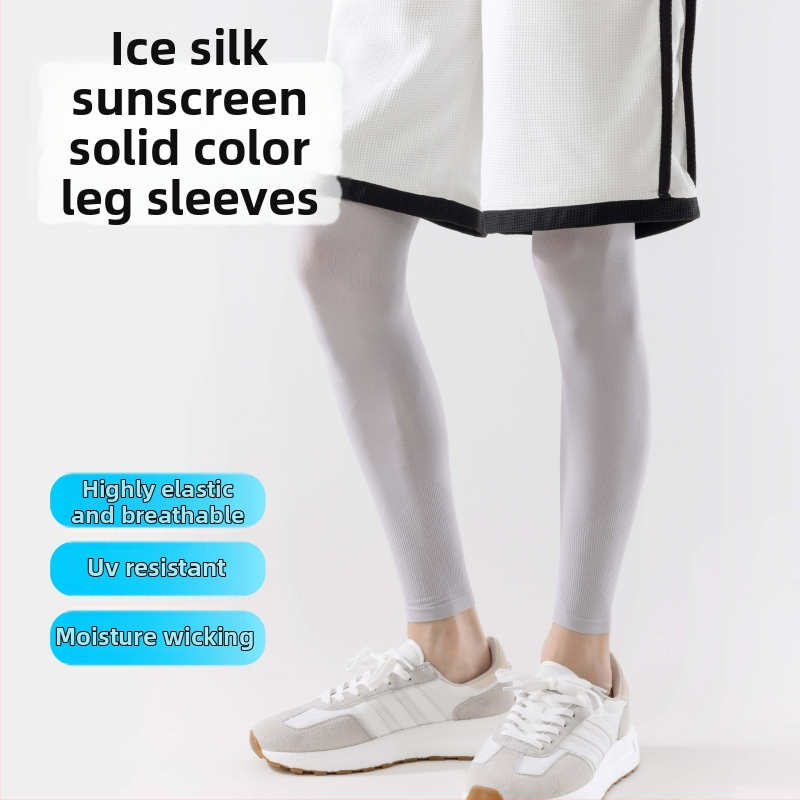 Manșon pentru picioare cu protecție UV, țesătură Ice Silk, nailon, unisex, lung
