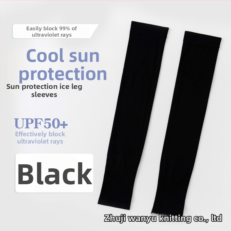 Manșon pentru picioare cu protecție UV, țesătură Ice Silk, nailon, unisex, lung