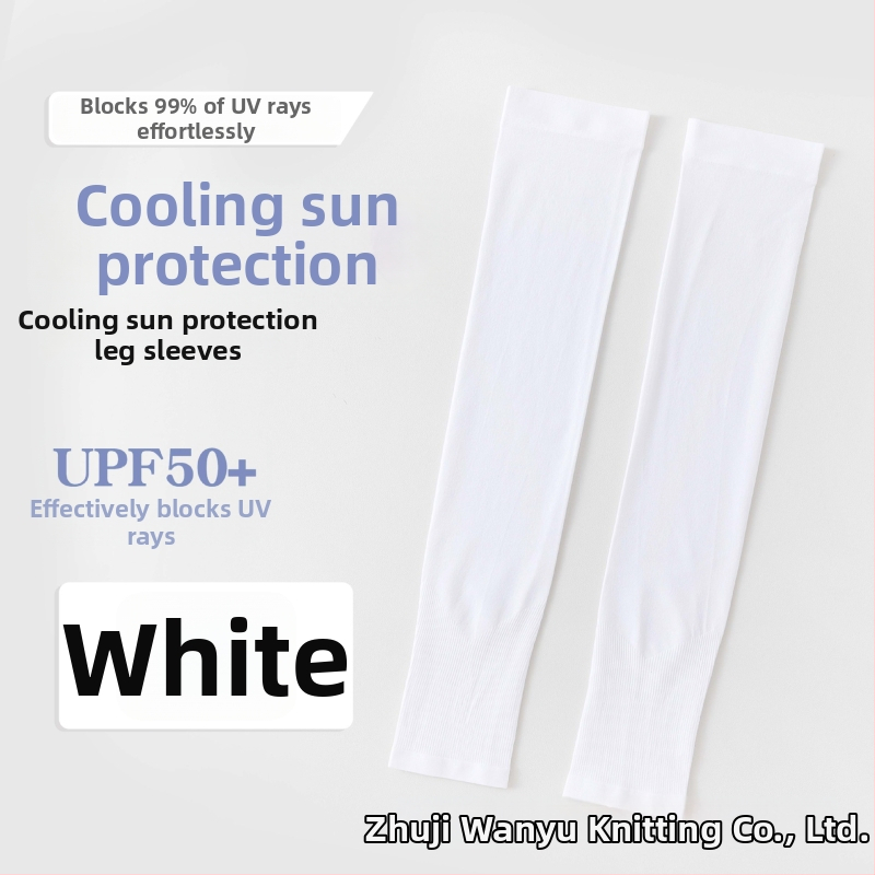 Manșon pentru picioare cu protecție UV, țesătură Ice Silk, nailon, unisex, lung