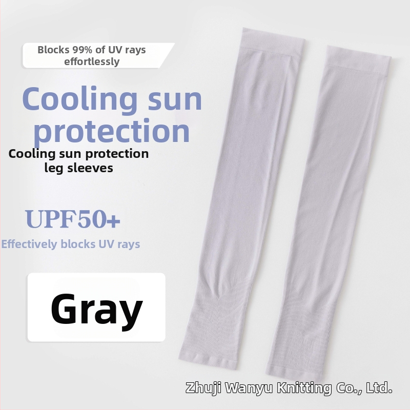 Manșon pentru picioare cu protecție UV, țesătură Ice Silk, nailon, unisex, lung