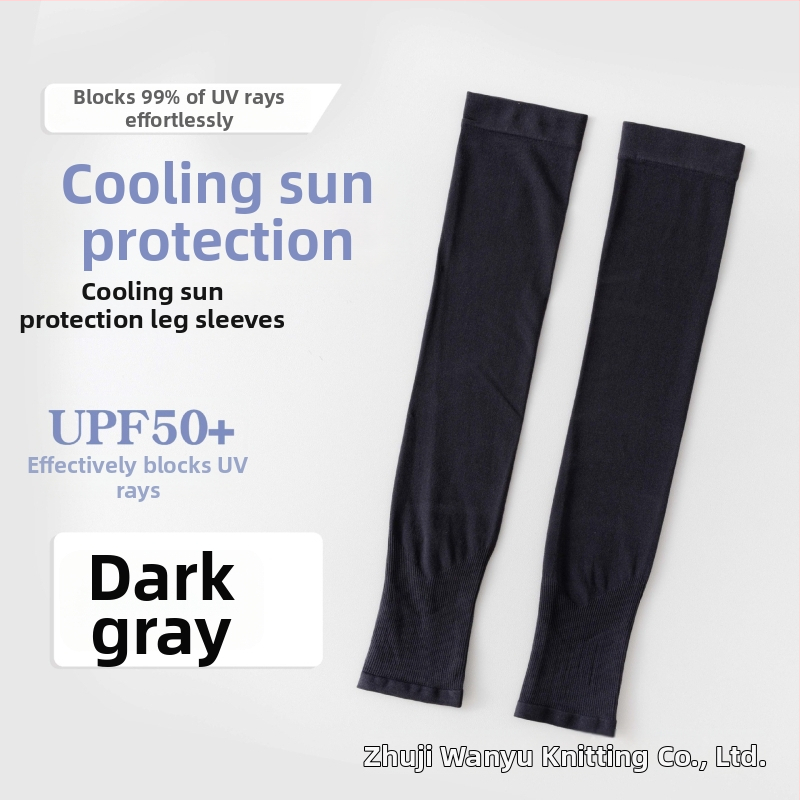 Manșon pentru picioare cu protecție UV, țesătură Ice Silk, nailon, unisex, lung