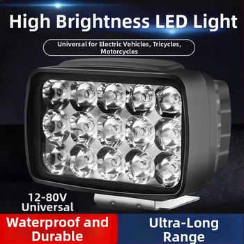 LED reflektor pre elektrické vozidlá, IP67 vodotesný, 12–80V, LED svetelný zdroj s vysokou svietivosťou, životnosť 20 000 h, vhodný pre vozidlá s tromi a štyrmi kolesami