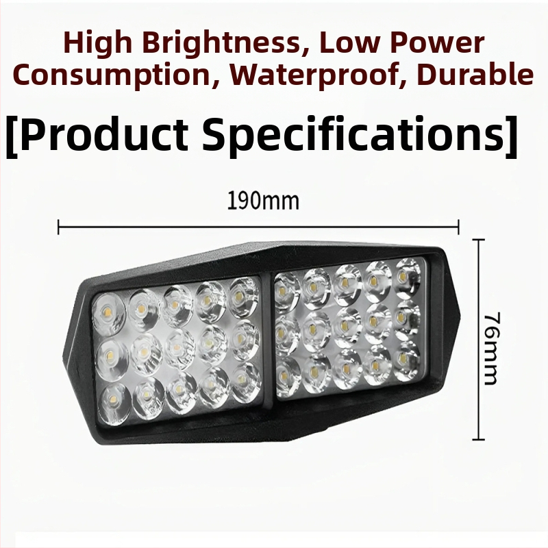 LED reflektor pre elektrické vozidlá, IP67 vodotesný, 12–80V, LED svetelný zdroj s vysokou svietivosťou, životnosť 20 000 h, vhodný pre vozidlá s tromi a štyrmi kolesami