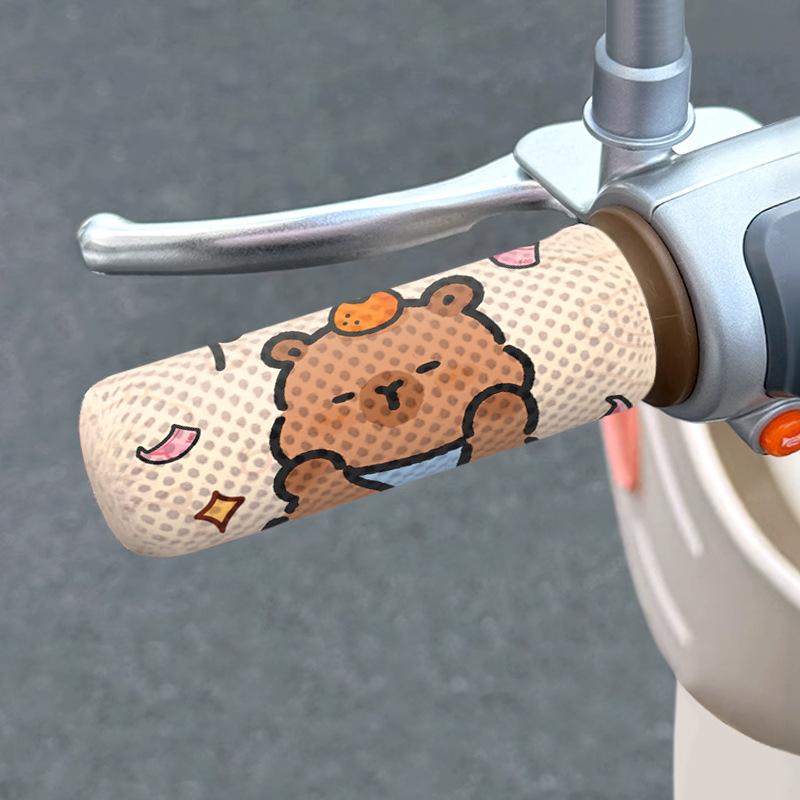 Elektromos kerékpár kormányvédő - méhsejt hálós szerkezet, lélegző, izzadságot felszívó, szivacs anyag, négy évszakos