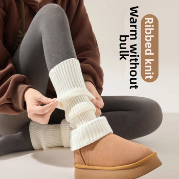 Manșete tricotate pentru femei, pentru toamnă și iarnă, încălzitoare de gambă, potrivite pentru purtat cu cizme de zăpadă, stil Y2K