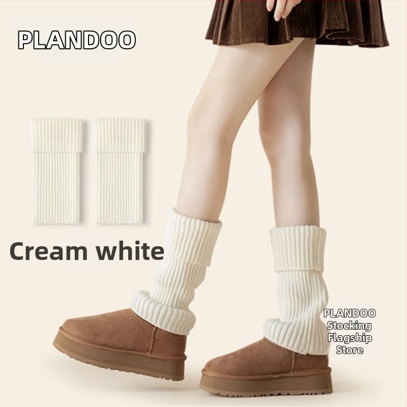 Manșete tricotate pentru femei, pentru toamnă și iarnă, încălzitoare de gambă, potrivite pentru purtat cu cizme de zăpadă, stil Y2K