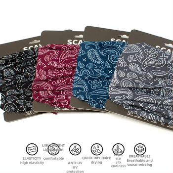 Sportska marama za glavu s Paisley uzorkom, poliester, za vanjsku upotrebu, prilagodljiv logotip, retro stil