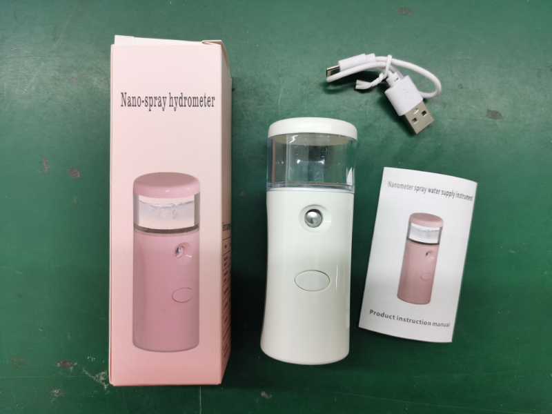 Επαναφορτιζόμενη συσκευή νάνο ψεκασμού υγρασίας για ενυδάτωση ματιών και απολύμανση με ψεκασμό, ABS περίβλημα; χρόνος ομίχλης 121–180 δευτερόλεπτα; 1 ταχύτητα; κρύο ψέκασμα; κυκλοφόρησε το 2022