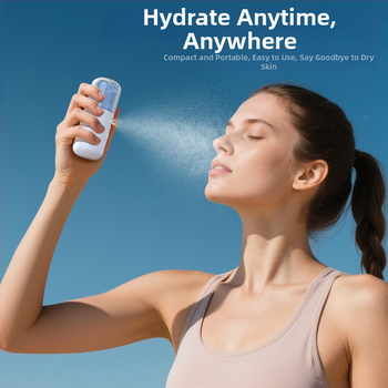 Rankinis veido veido sejas drėkinimo purkštuvu, kompaktiškas USB įkrovimas, šaltas purškimas, dulksnos laikas 31–60 s, įmontuota baterija 100–300 mAh, veikimo laikas 1–3 val