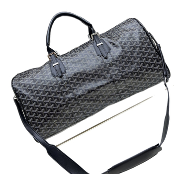 Geantă de călătorie unisex, capacitate 56-75 L, material PVC, model geometric, căptușeală poliester