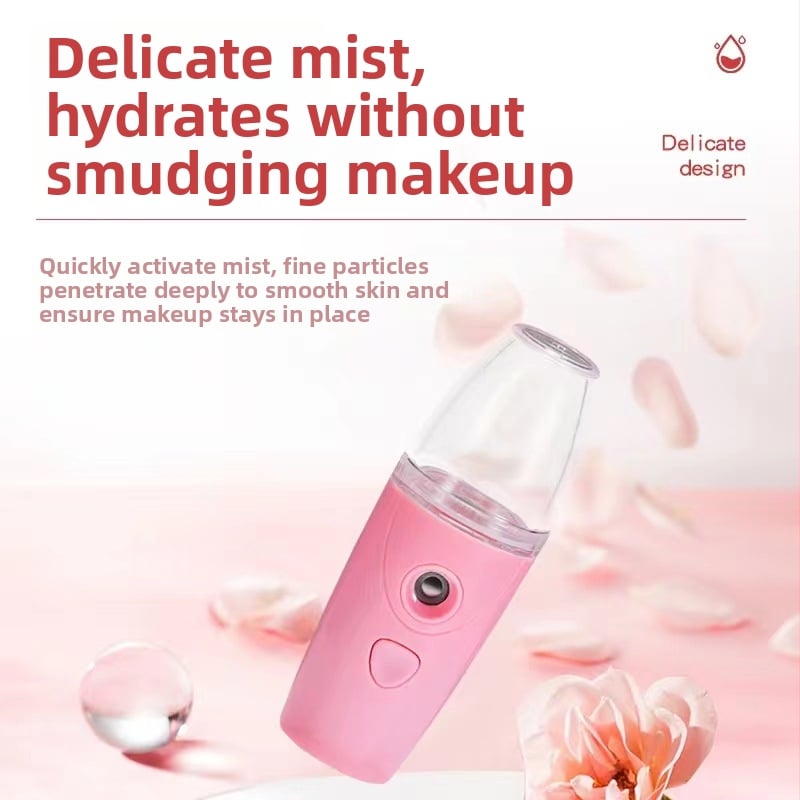 Nano pihustaja näole niisutamiseks, külm udu pihusti, kaasaskantav niisutaja USB laadimisega, 1. kiirus, udu kestus kuni 10 sekundit, tööaeg 1–3 tundi, sisseehitatud aku 100–300 mAh