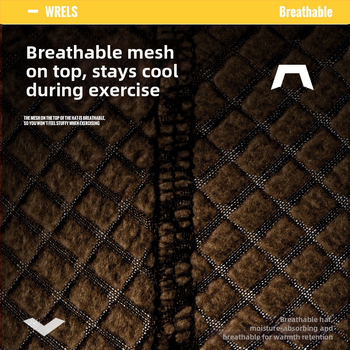 Șapcă sport outdoor cu căptușeală de fleece, unisex, poliester, model grilă, vreme rece – pentru alergare și drumeții