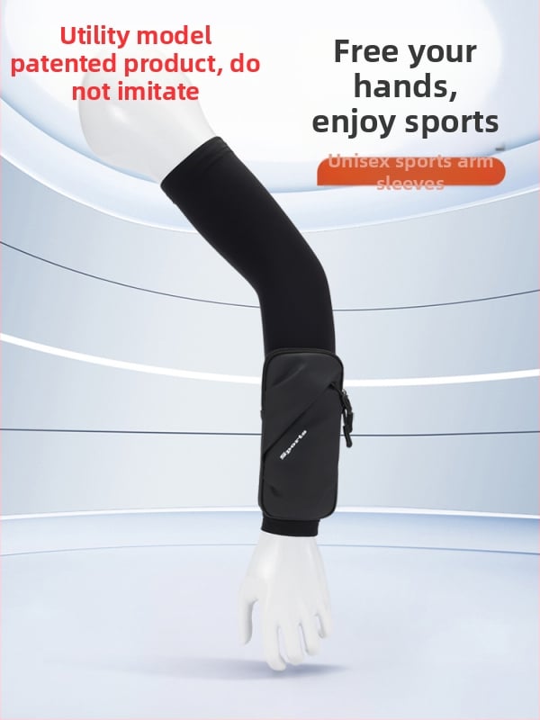 Geantă pentru braț cu telefon pentru alergare și ciclism, respirabilă, ultraușoară, unisex, cu buzunar pentru telefon, material Oxford