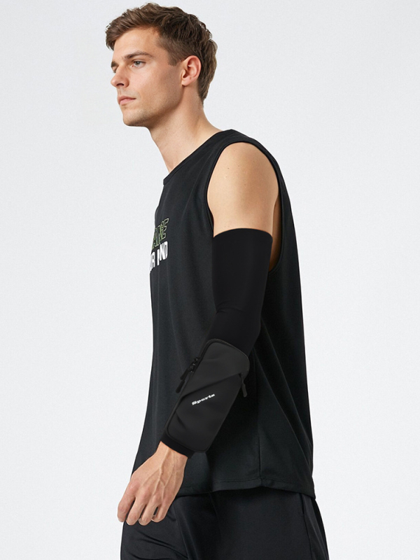 Geantă pentru braț cu telefon pentru alergare și ciclism, respirabilă, ultraușoară, unisex, cu buzunar pentru telefon, material Oxford