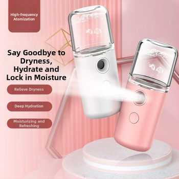 Nešiojamas nano purškimo veido drėkinimo įrenginys veidui su įmontuota 4000–6000 mAh baterija, šaltas purškimas, vieno greičio režimas, rūko laikas iki 10 sekundžių, baterijos tarnavimo laikas virš 12 valandų