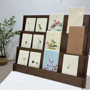 Дървена стойка за бижута, 3-етажна настолна поставка, мултифункционална, модерен минималистичен стил