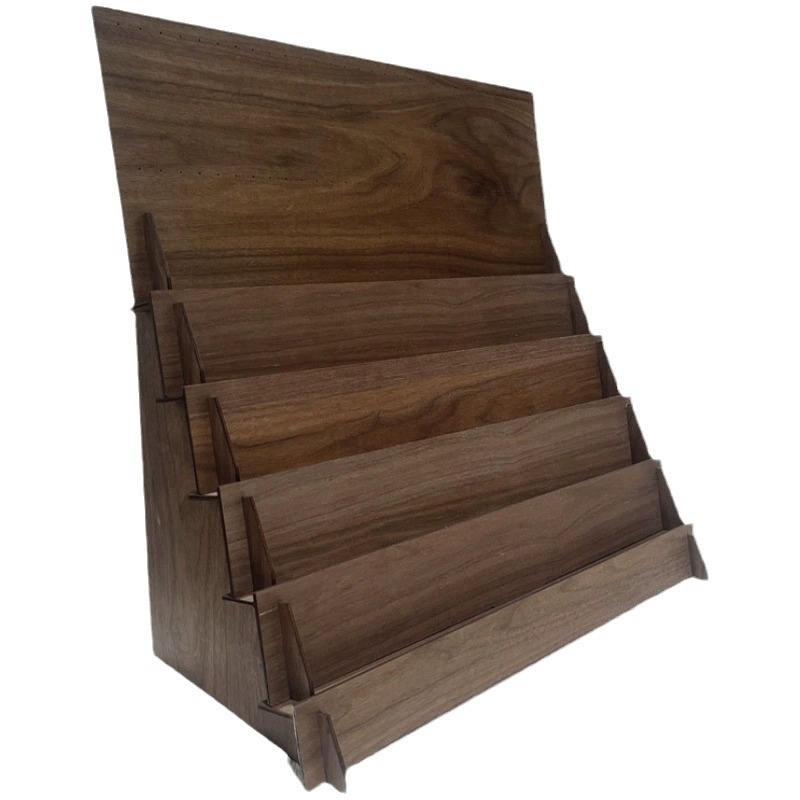 Дървена стойка за бижута, 3-етажна настолна поставка, мултифункционална, модерен минималистичен стил