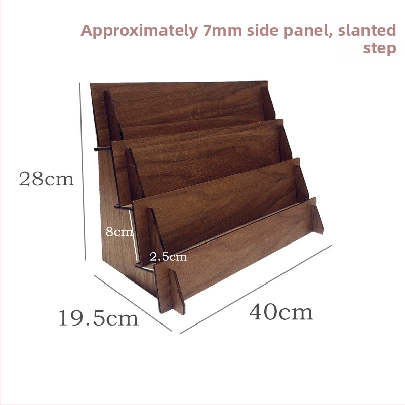 Drevený stojan na šperky, 3-podlažný stolný stojan, moderný minimalistický štýl, viacúčelový