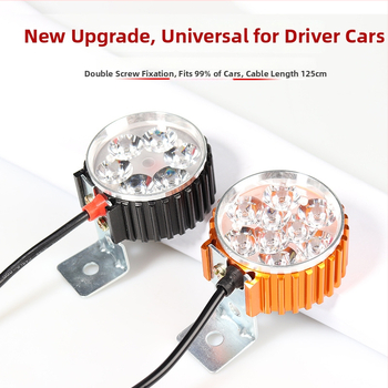 Riadiaca lampa s klaksónom, hliníková zliatina, 12W, 12-85V, 1200lm, 2-v-1 lampa pre skladací elektrický automobil
