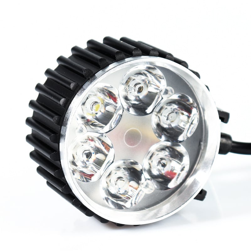 Svjetlo za vožnju s klaksonom, aluminijski kućište, 12W, 12-85V, 1200lm, 2-u-1 svjetlo za sklopivi električni automobil