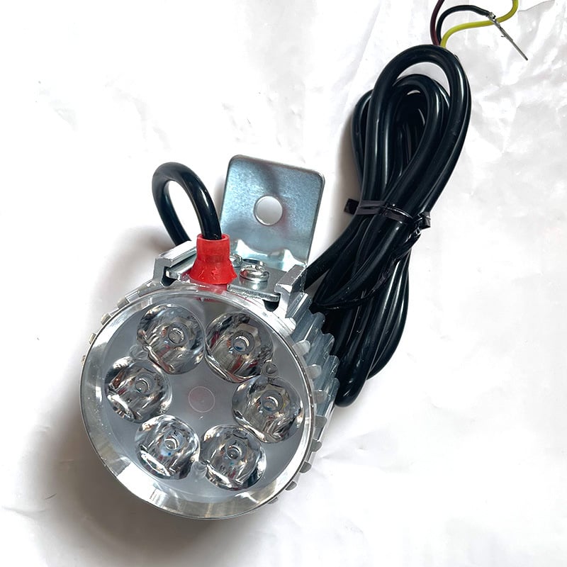 Svjetlo za vožnju s klaksonom, aluminijski kućište, 12W, 12-85V, 1200lm, 2-u-1 svjetlo za sklopivi električni automobil