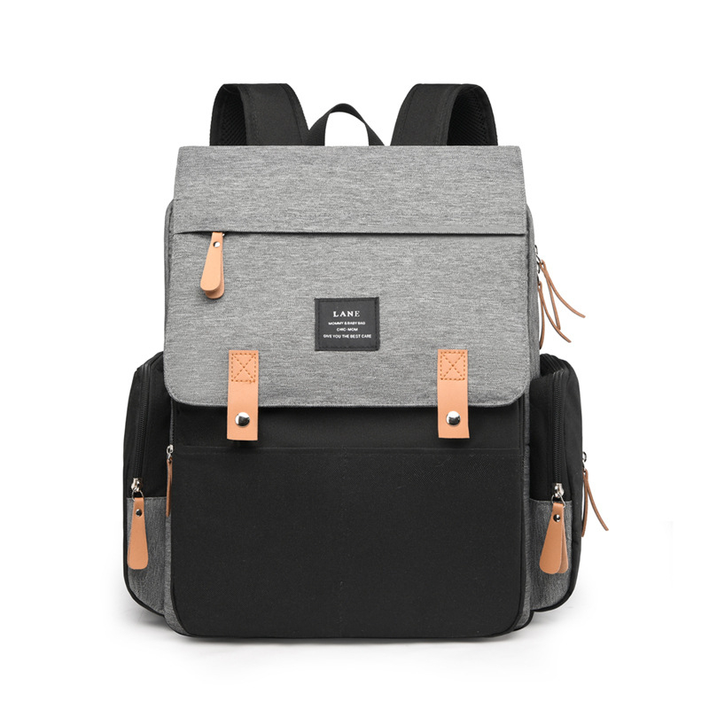 Anyák és babák számára készült táska, Oxford anyagból, vízálló, száraz-nedves elválasztás, légpárnás vállpánt, poliészter bélés