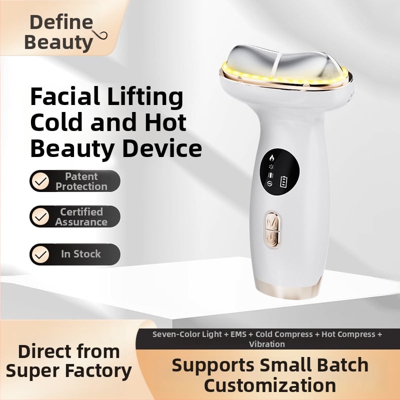 Kaklo grožio prietaisas su vibracijos masažu, fotonine terapija ir ledų režimas; skirtas pakėlimui, tonizavimui, raukšlių mažinimui ir odos atjauninimui (Modelis DYM063)