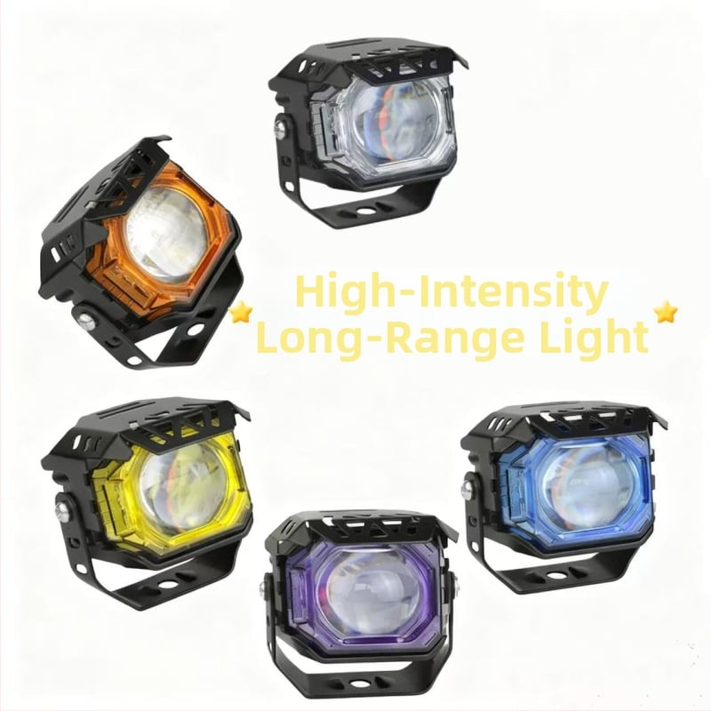Motocyklové LED hlavné svetlo - telo z hliníkovej zliatiny, PC kryt, 24V, 25W, IP68 vodeodolné