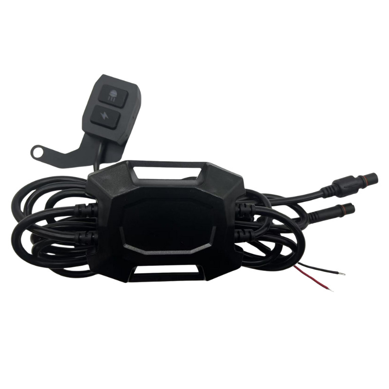 Motociklistički LED reflektor prekidač One-to-Two – kabelski set za kratko i daleko svjetlo, 100W, 12–90V, IP65, 50.000h