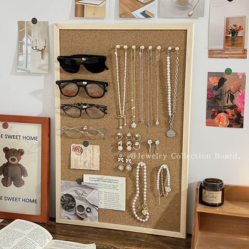 Дървена стойка за бижута, многофункционална и преносима, монтаж с винтове, 1 ниво за настолно съхранение