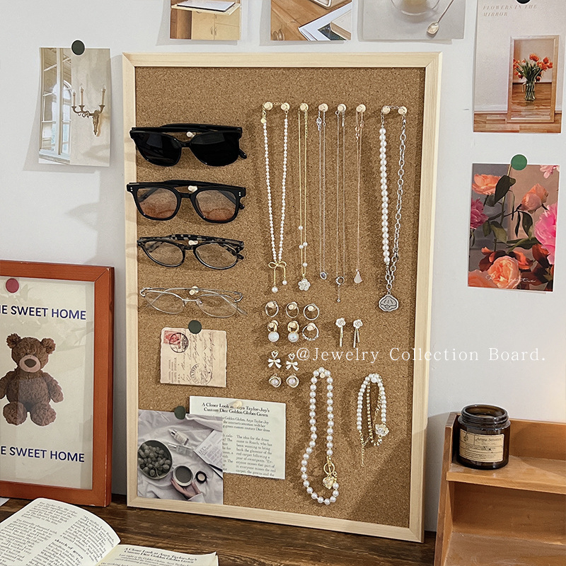 Дървена стойка за бижута, многофункционална и преносима, монтаж с винтове, 1 ниво за настолно съхранение