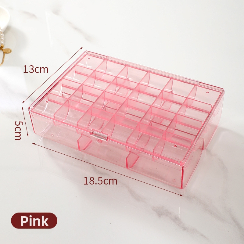 Lagana luksuzna kutija za bižuteriju za prstenje i naušnice s poklopcem, dvostruka plastična kutija za stolno korištenje, zaštićena od prašine i vlage