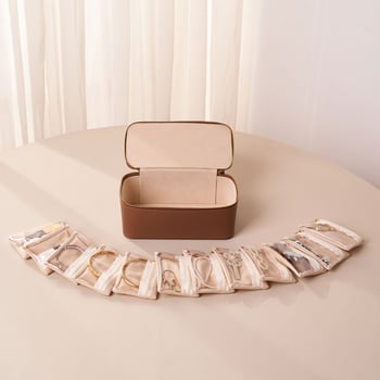 Ékszerdoboz – bőrből készült utazó doboz antioxidáns védelemmel, multifunkcionális és hordozható, por- és nedvességálló