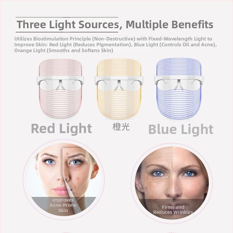 Fotonu skaistuma maska mājas lietošanai – USB uzlādes ierīce ādas atjaunošanai un gaišināšanai (1. līmenis)