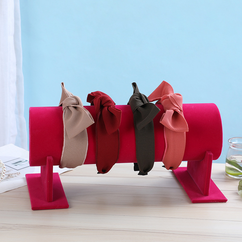 Stojak za nakit od flanelnog materijala, cilindrični dizajn, baršunasta obloga, vrhunski stil (Brend: Mincerity)