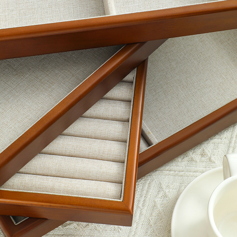 Fából készült ékszer tároló tálca, téglalap alakú, egyrészes kialakítás, splicing kivitelezés, márka Show Strength